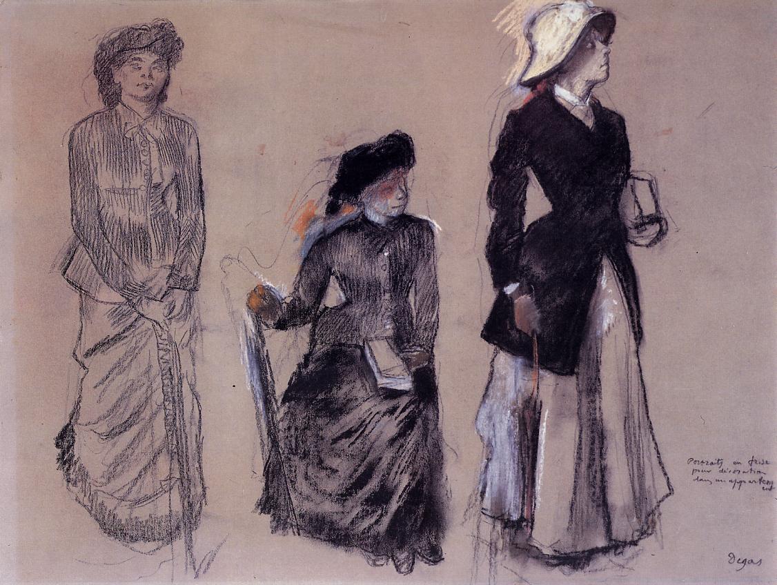 Project for Portraits in a Frieze. Three Women 1879